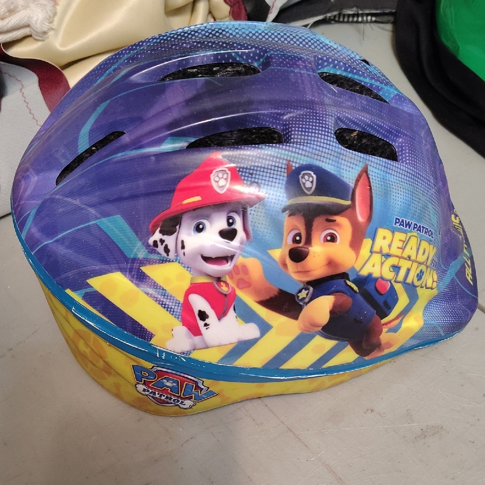 Paw Patrol Kids Helmet - Purple and Yellow